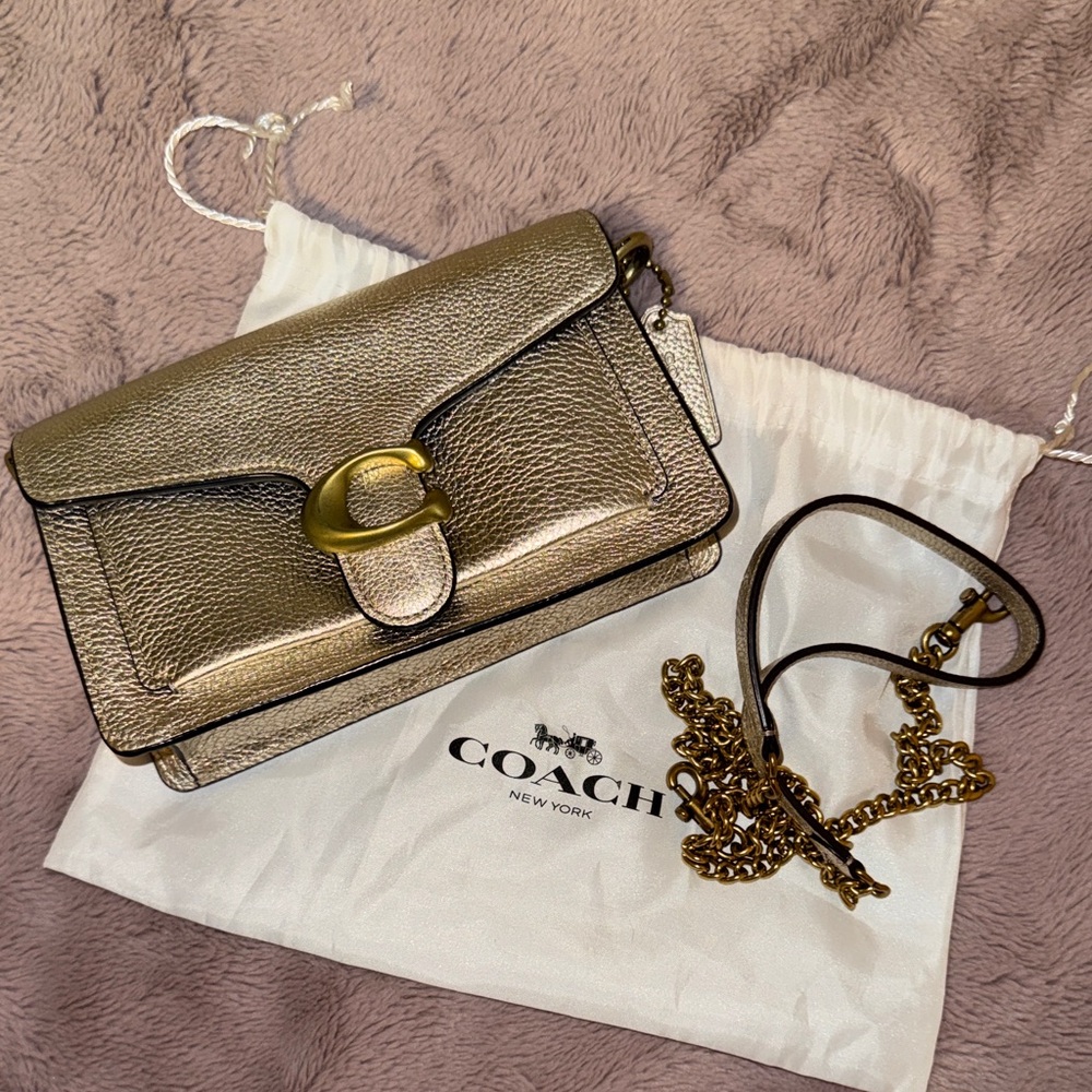 Coach Metallic Gold Crossbody Bag